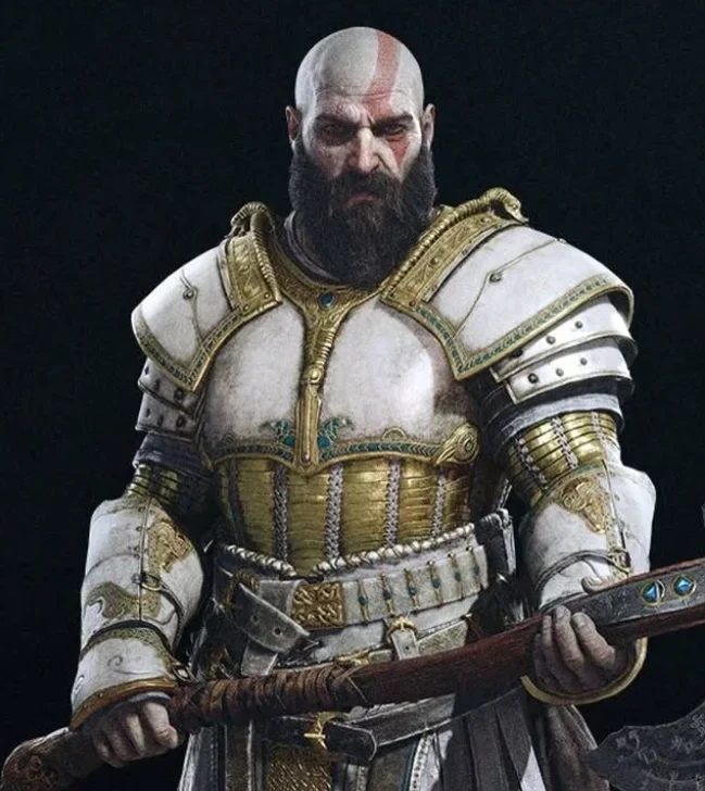 Kratos holding the Leviathan Axe